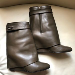 Givenchy Sharklock wedge bootie